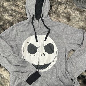 Grey Jack Skellington Zip-up